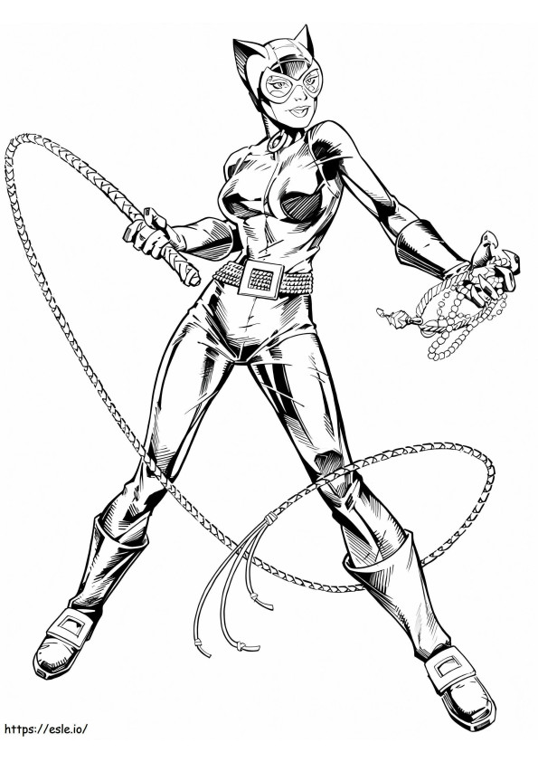 Coloriage Catwoman cool à imprimer dessin