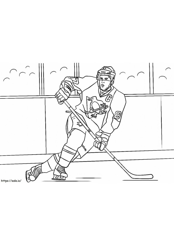 Sidney Crosby coloring page