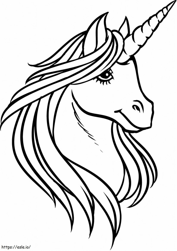 1563327172 Unicorn Head A4 coloring page