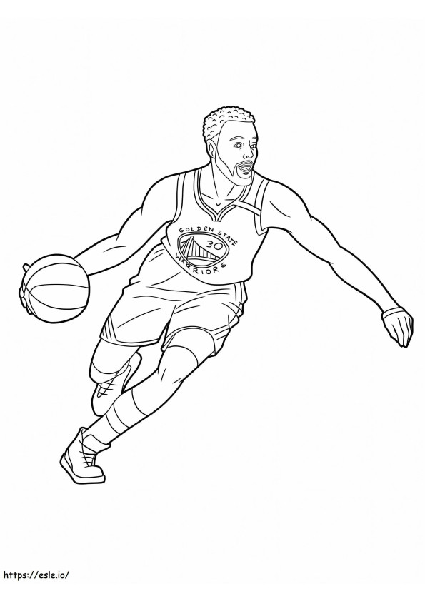 Cool Stephen Curry coloring page