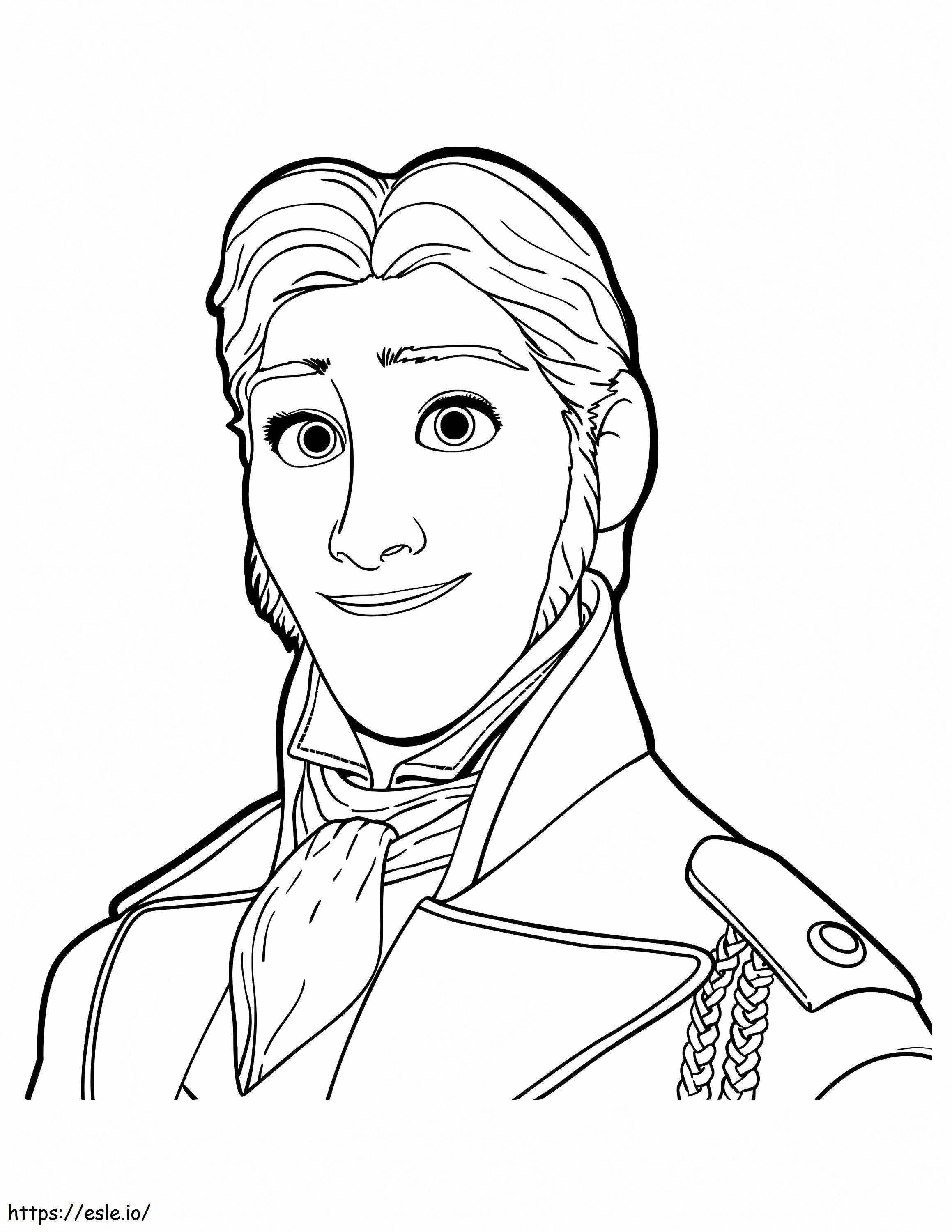 Hans gülümsüyor boyama