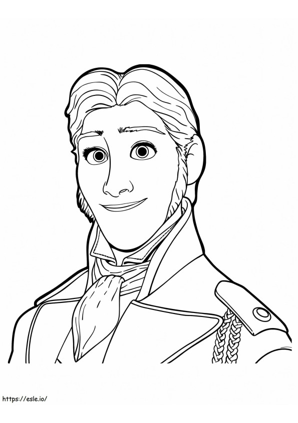 Hans Smiling coloring page