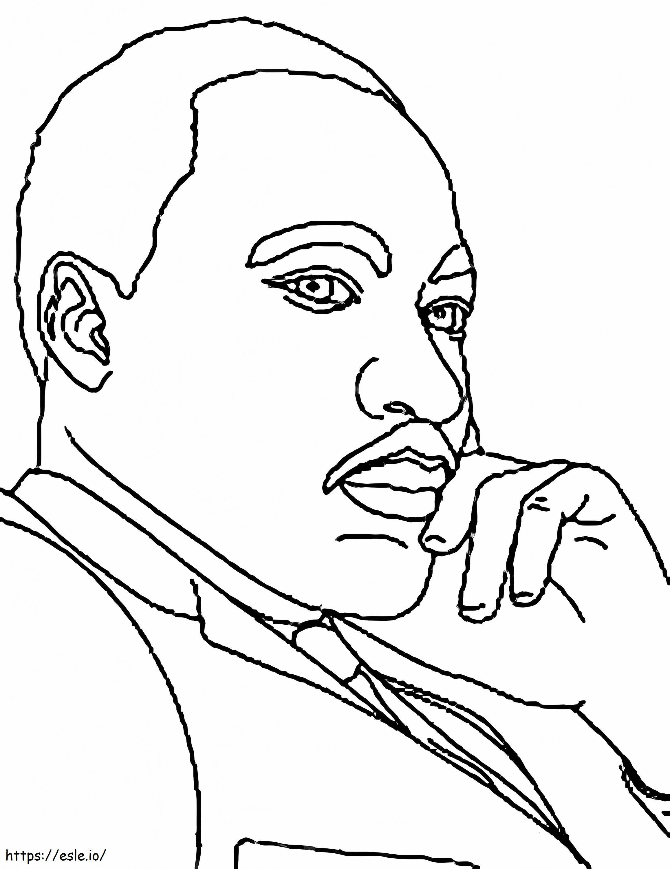マーティン・ルーサー・キング・ジュニア 12 ぬりえ - 塗り絵