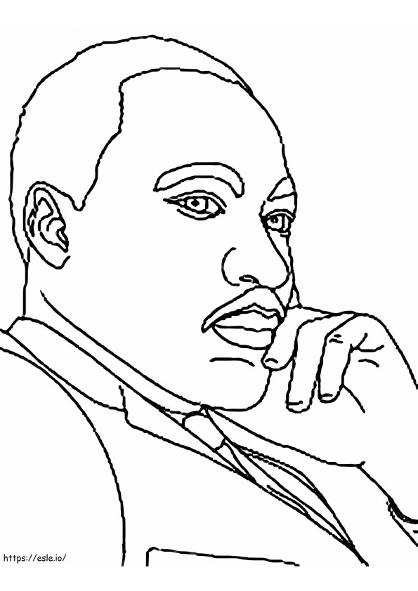 Coloriage Martin Luther King Jr 12 à imprimer dessin