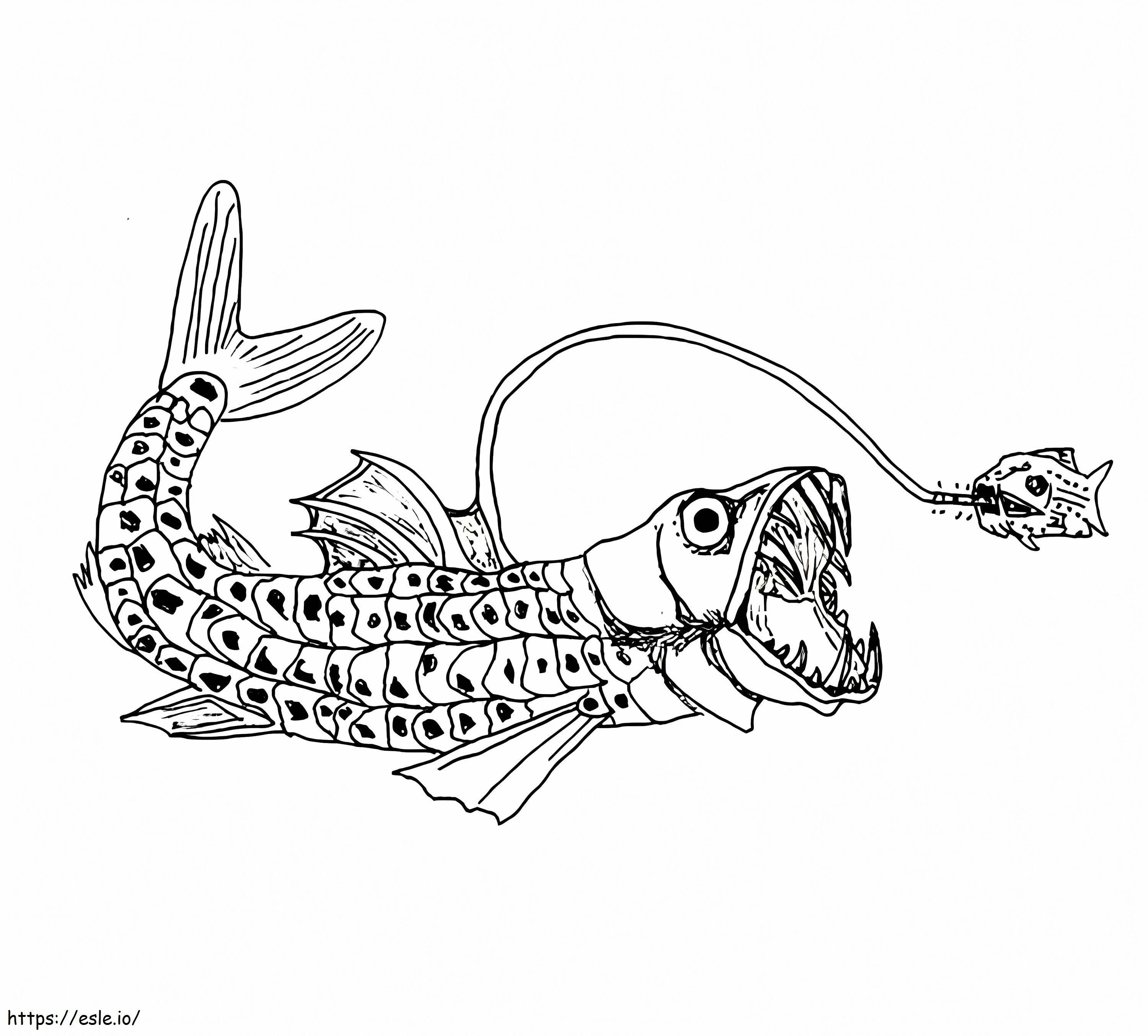 Coloriage Chasse au poisson vipère à imprimer dessin