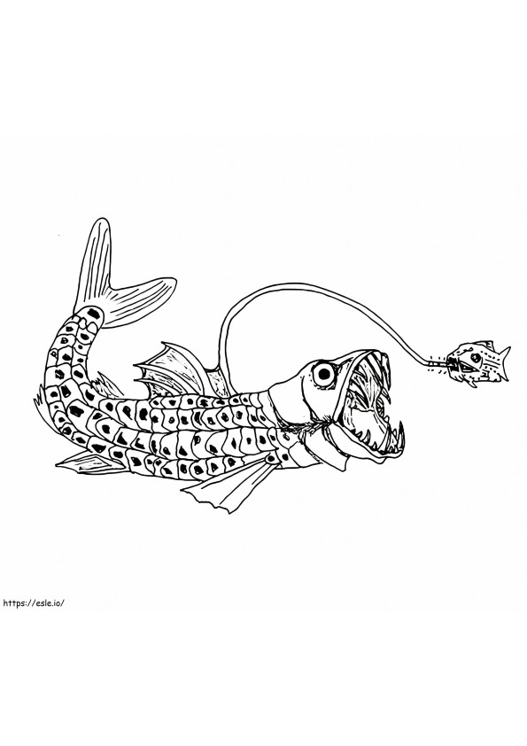 Viperfish Hunting coloring page