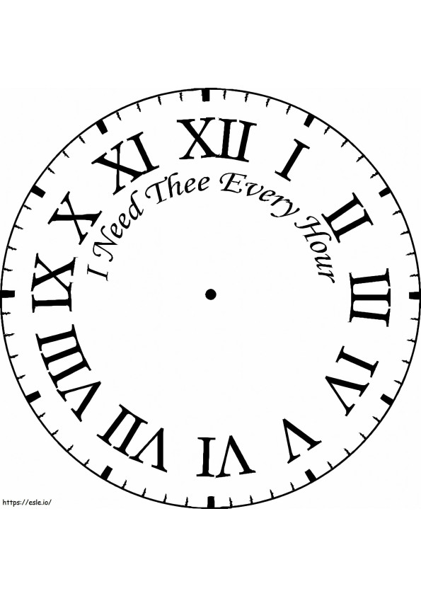 Coloriage Horloge romaine à imprimer dessin