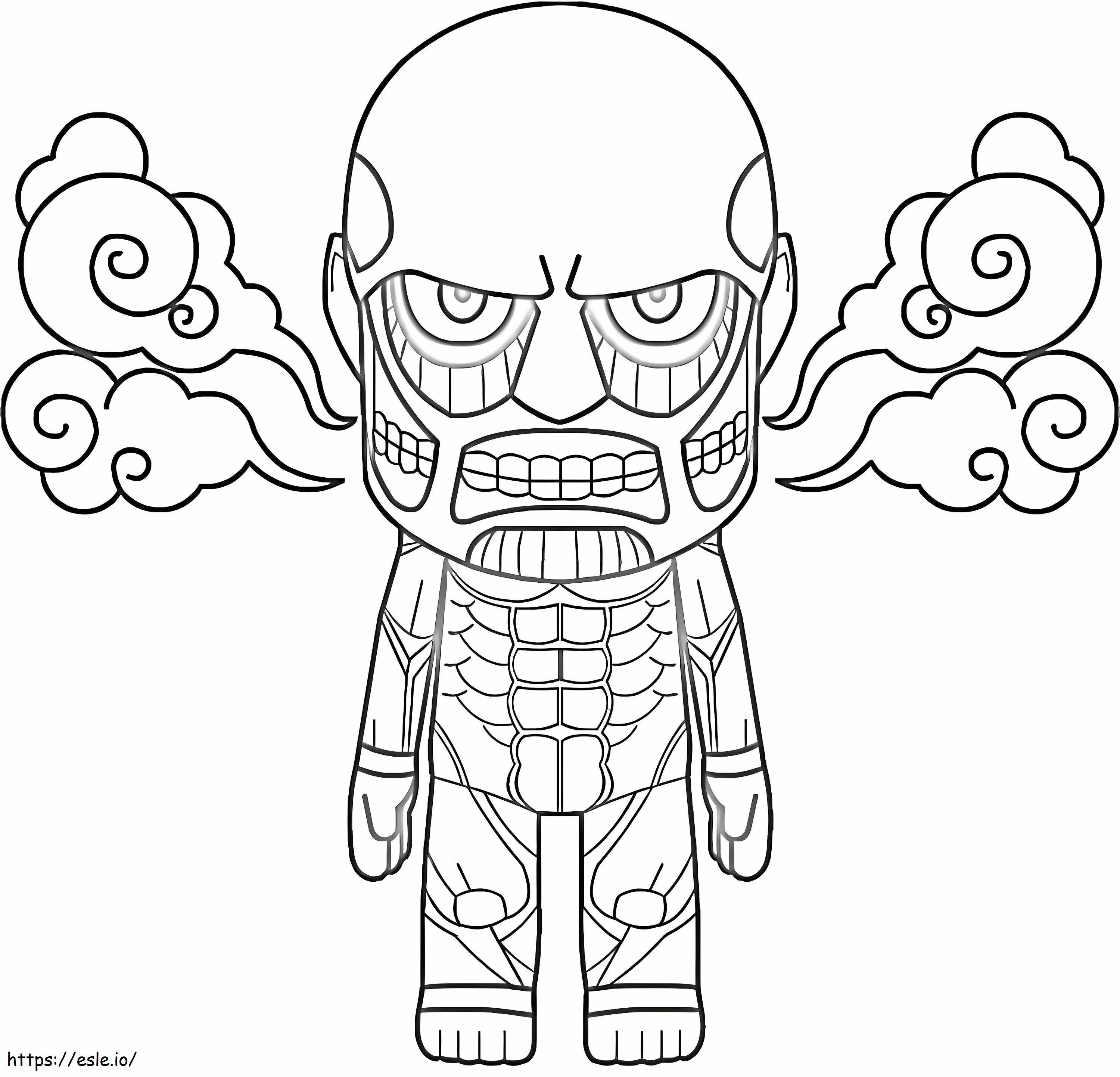 Titan Colossal Chibi coloring page