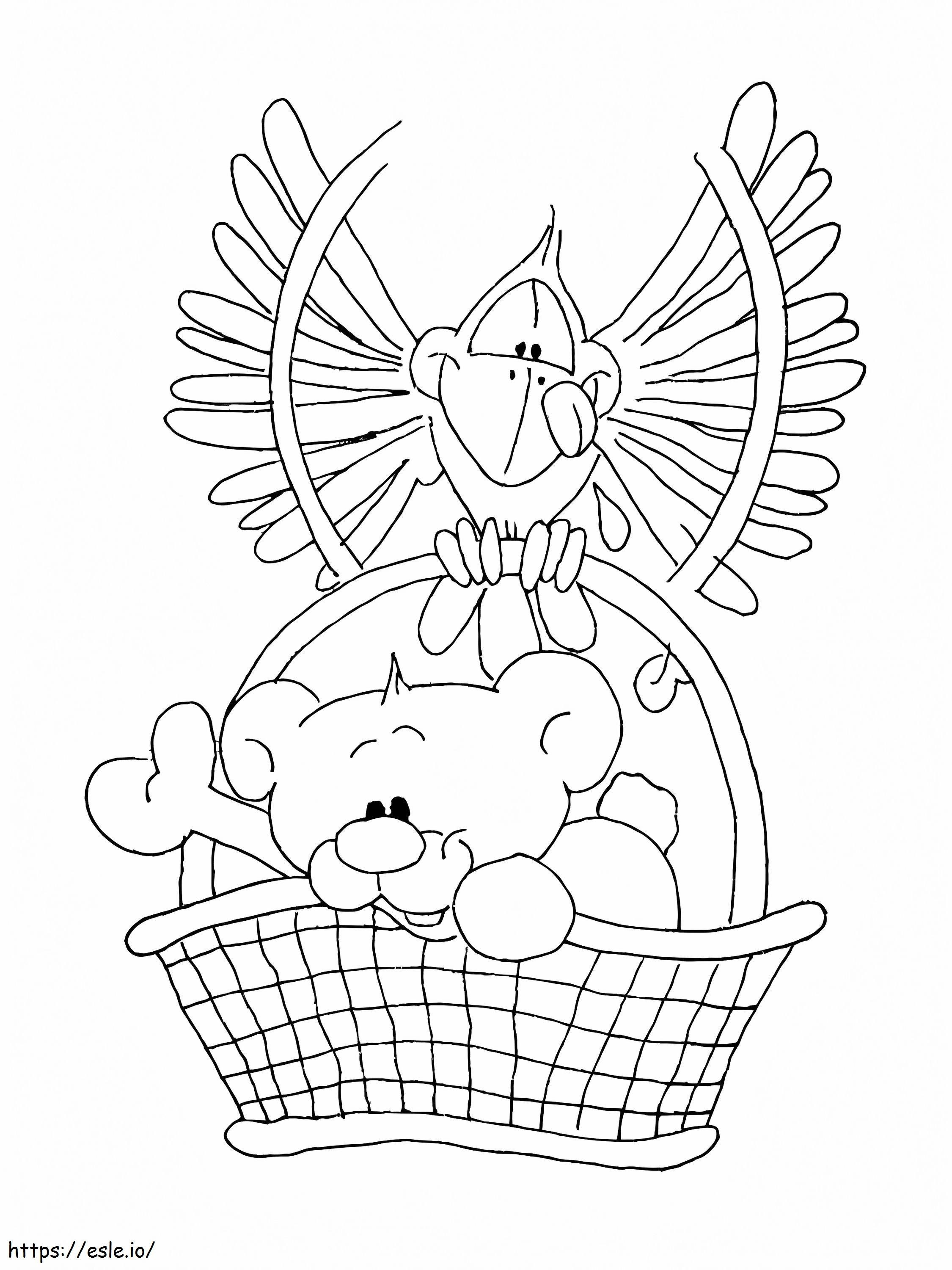 Pimboli In A Basket coloring page
