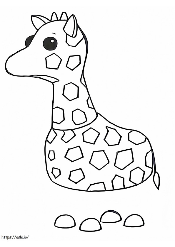 Giraffe Adopt Me coloring page