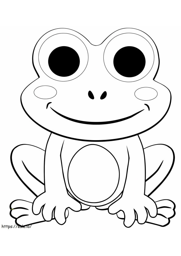 1559790528 Cute Frog A4 coloring page