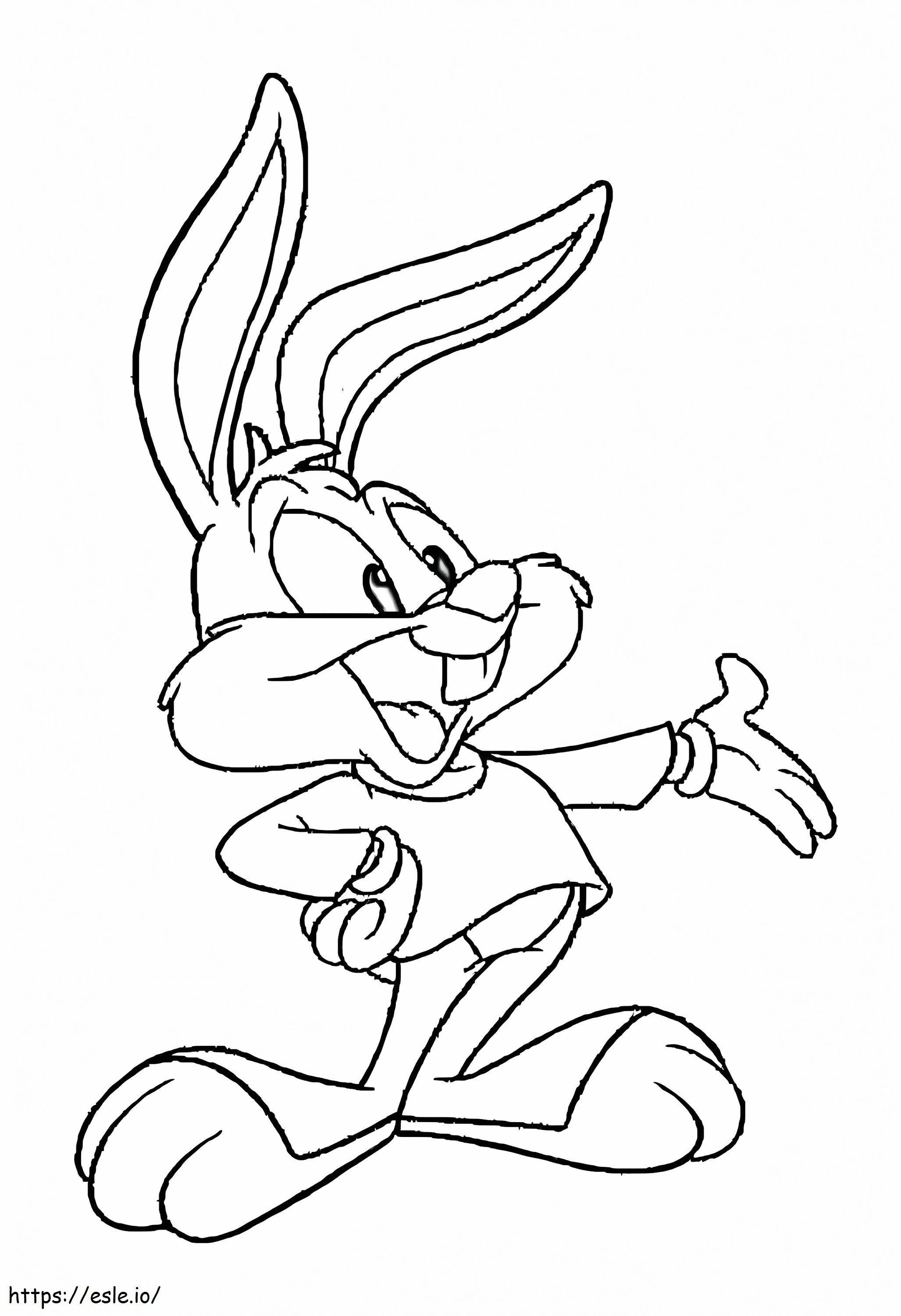 Buster Bunny sorridente da colorare