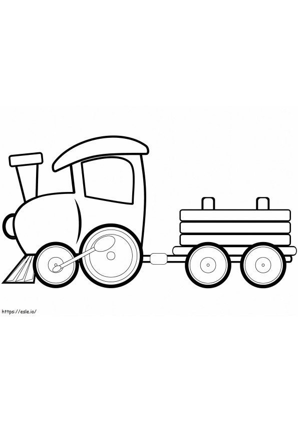 Çocuk İçin Oyuncak Tren boyama
