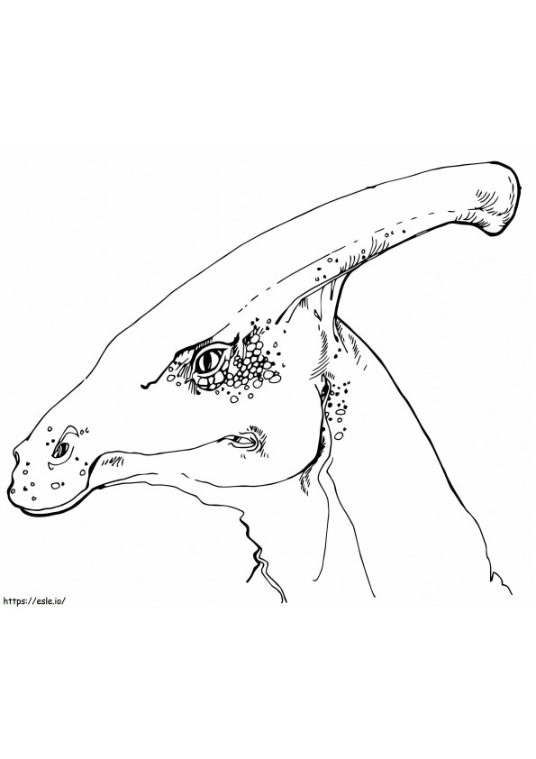 Coloriage Tête de Parasaurolophus à imprimer dessin