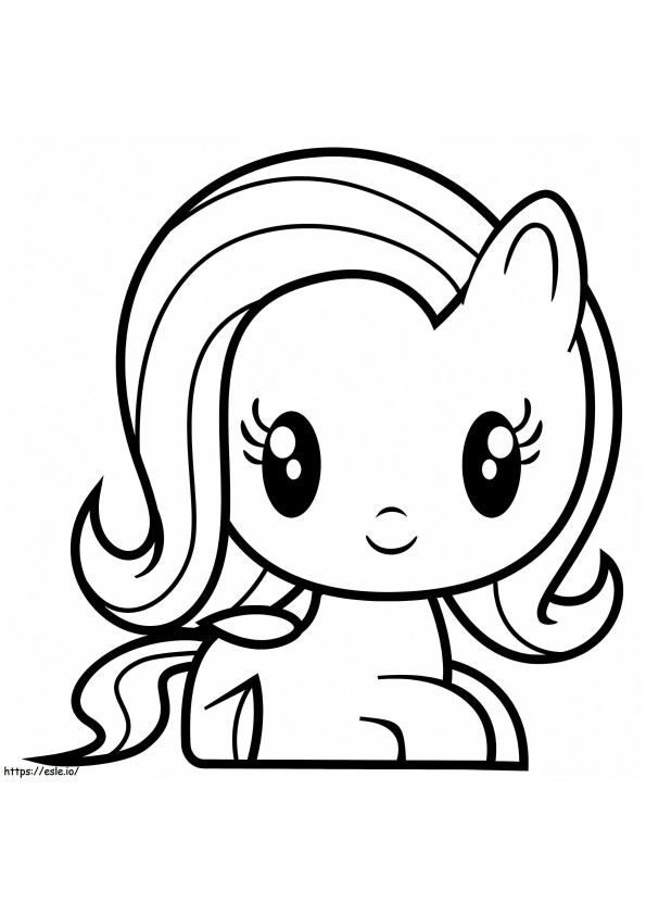 Little Pony Fluttershy coloring page