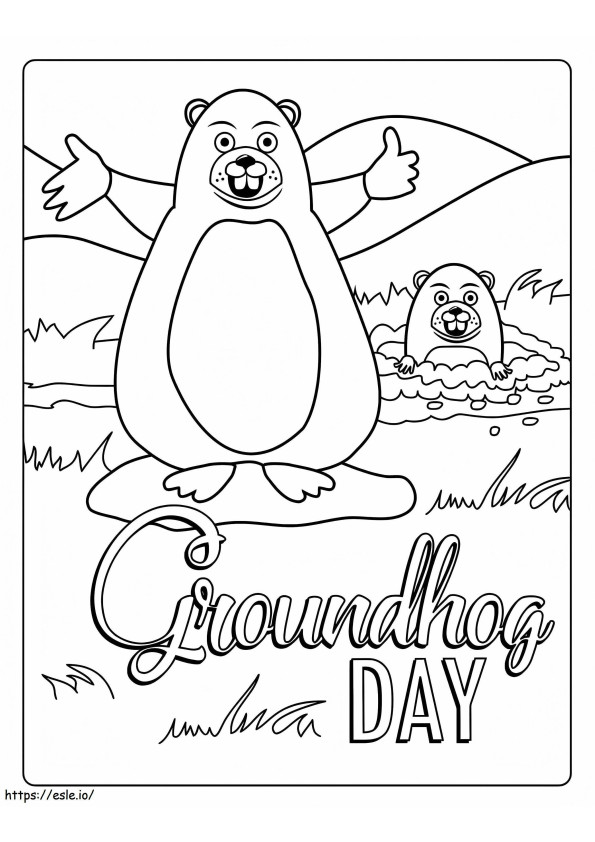 Groundhog Day 1 coloring page