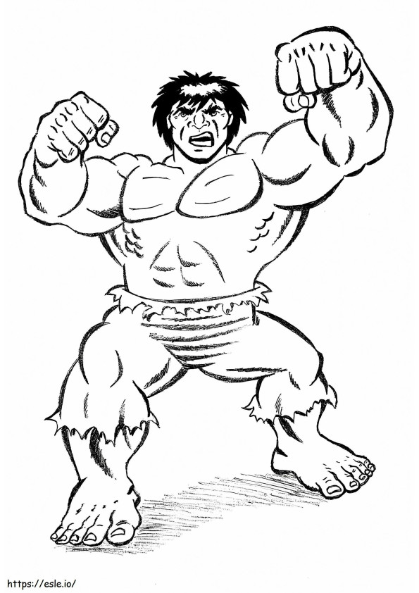 Classic Hulk coloring page