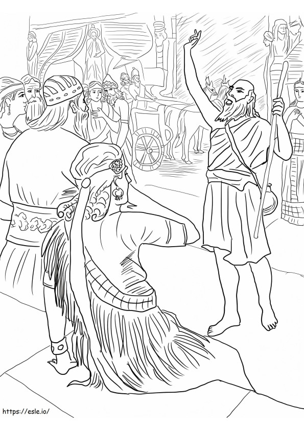 Jonah In Nineveh coloring page