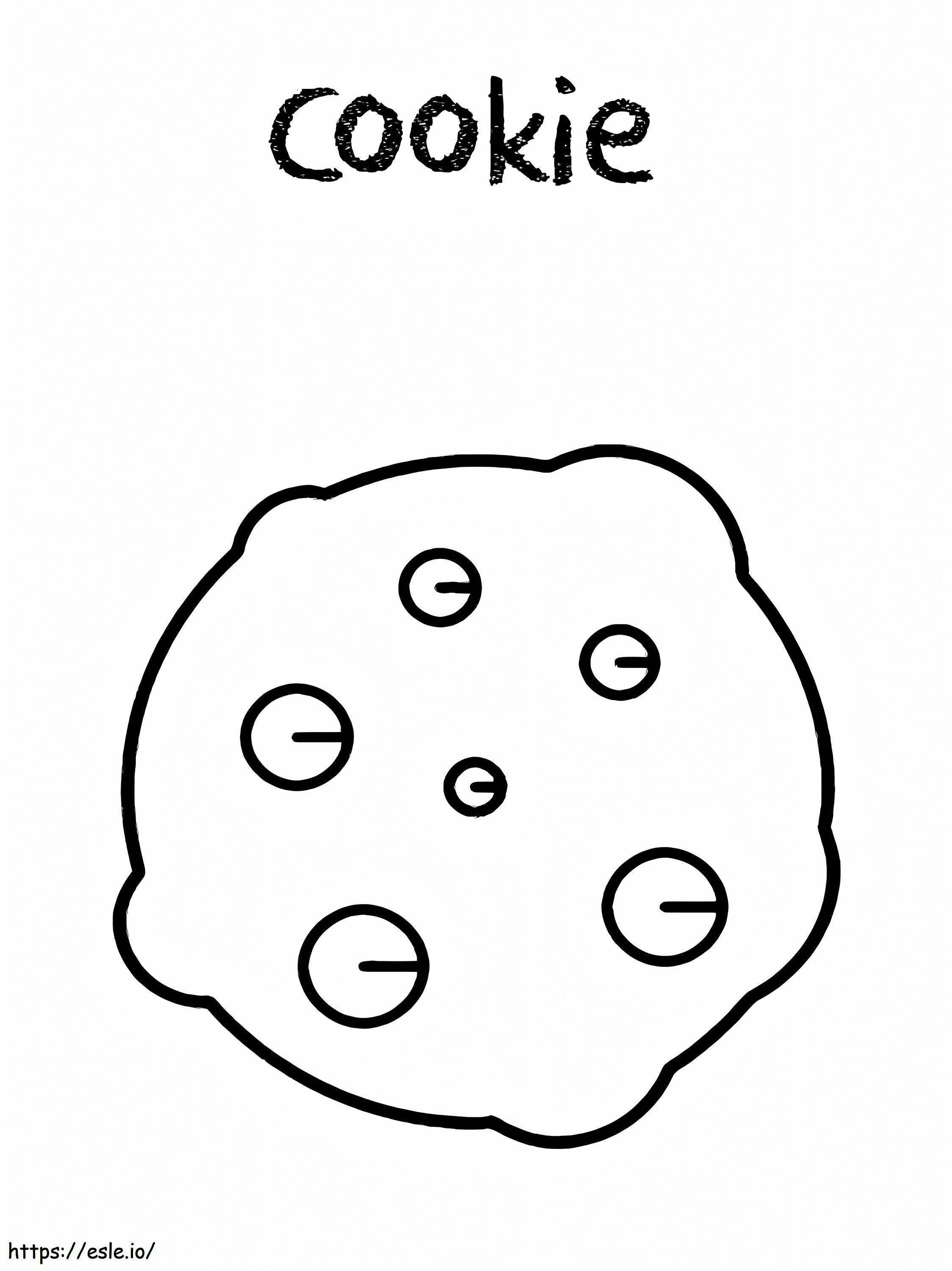 Biscoito Simples para colorir