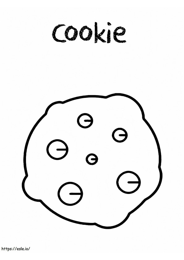 Biscoito Simples para colorir