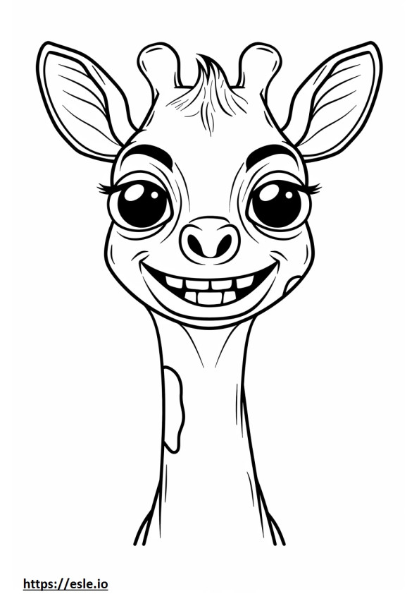 Abyssinian smile emoji coloring page