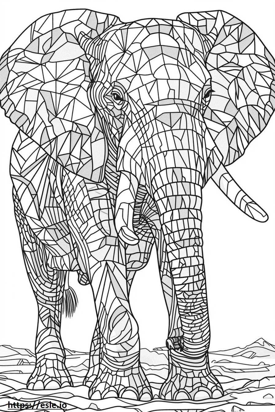 Ramah Gajah Semak Afrika gambar mewarnai