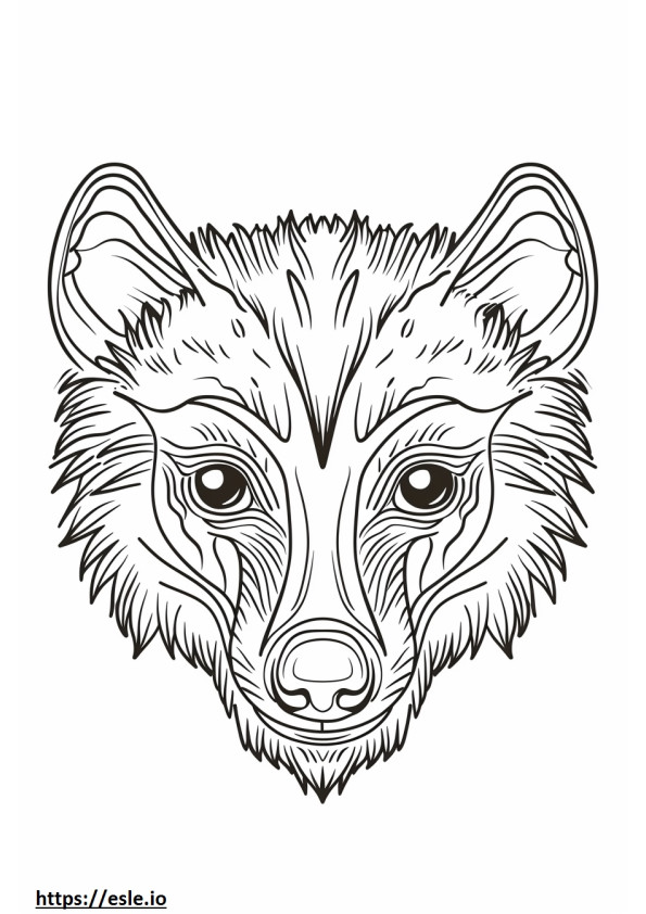 African Civet face coloring page