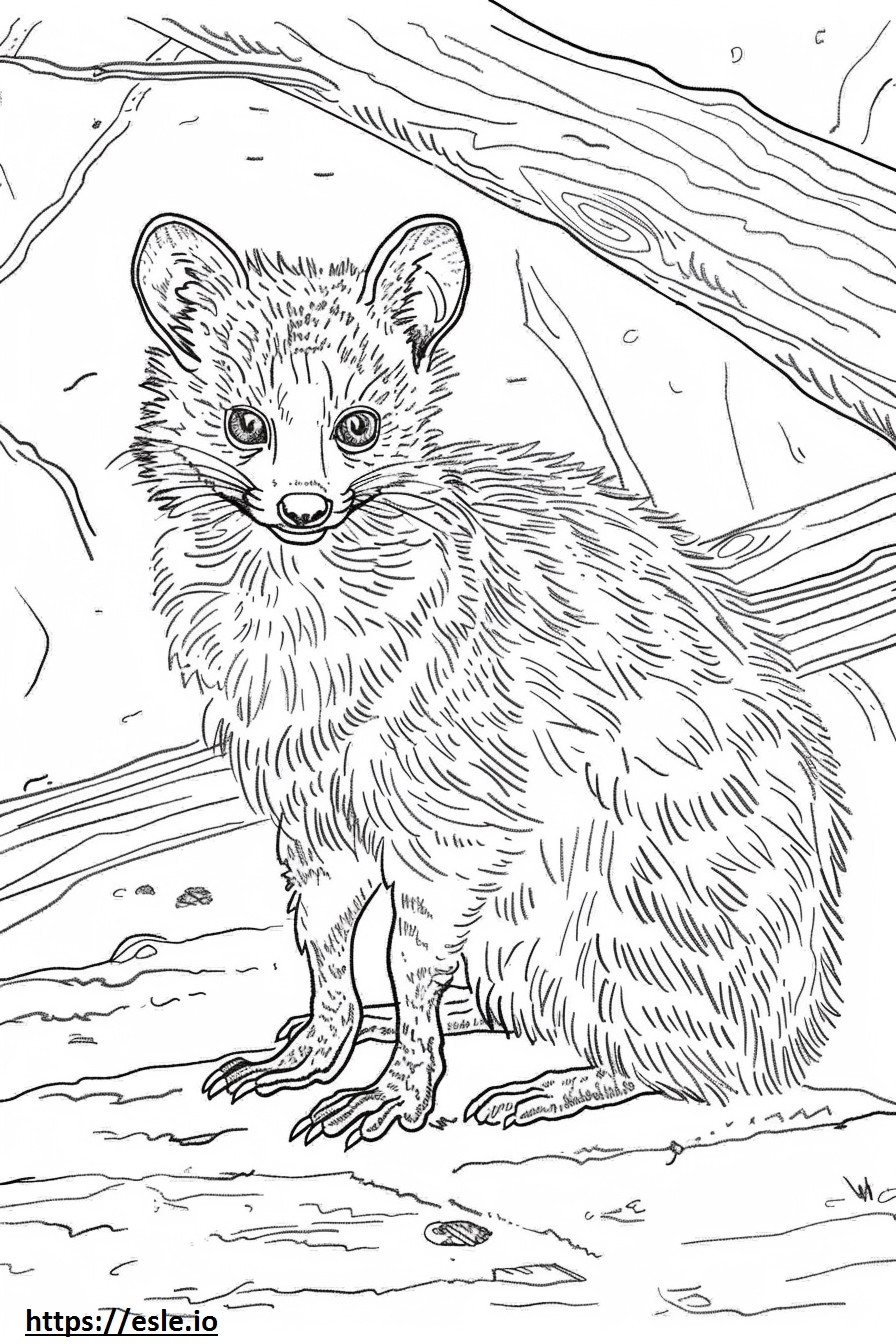 African Civet full body coloring page