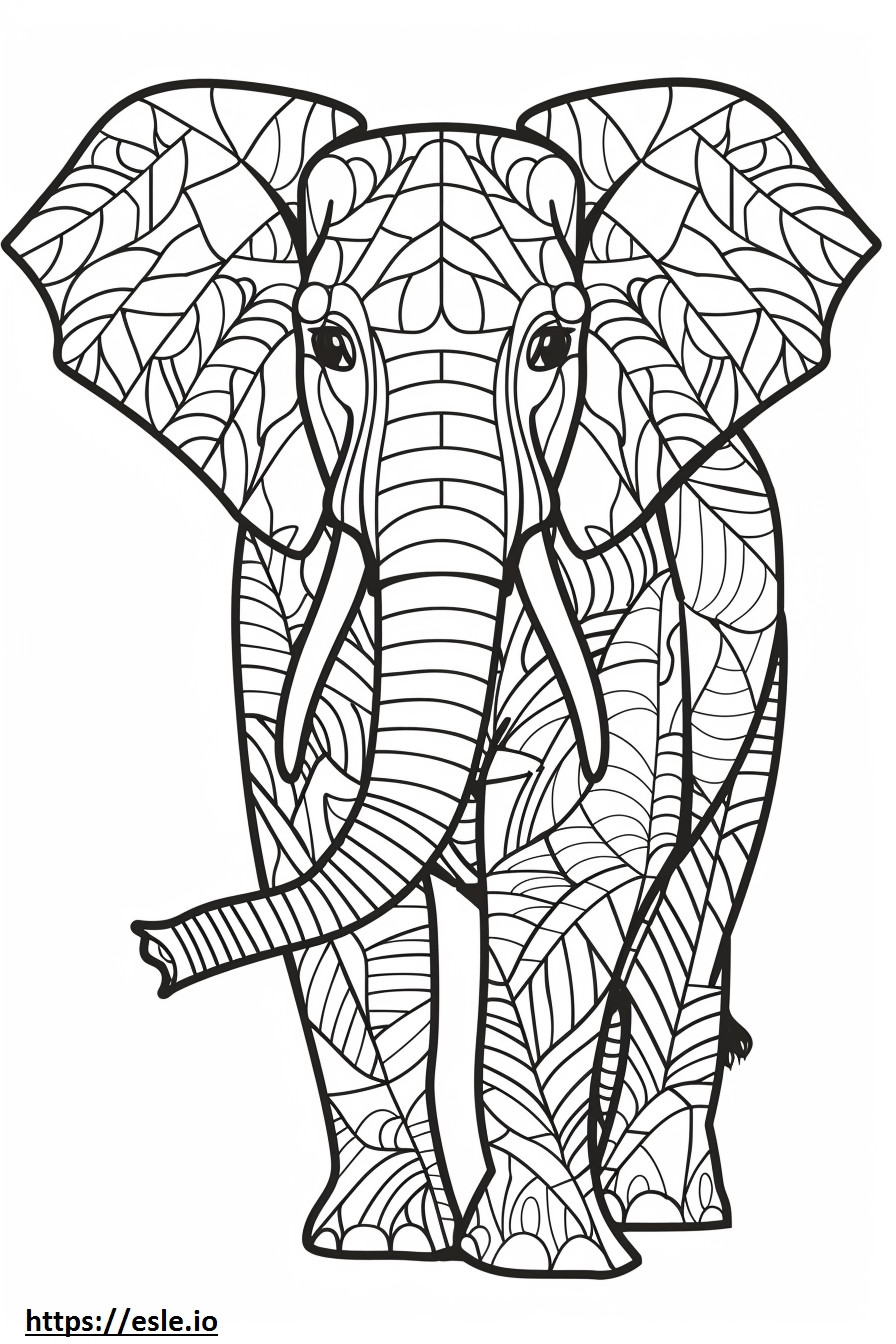 Afrikkalainen metsänorsu Kawaii värityskuva