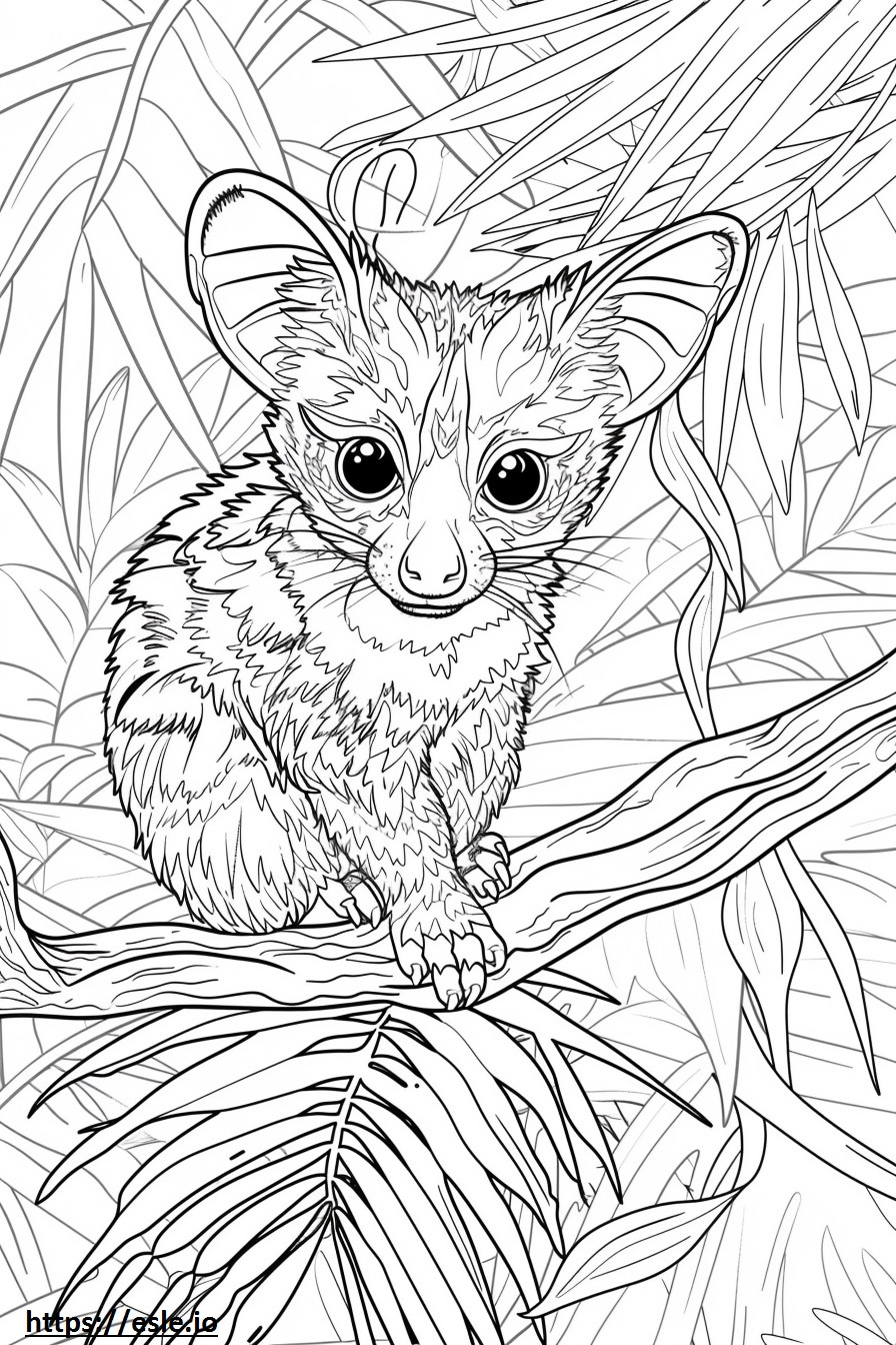 Bebê Africano Palm Civet para colorir
