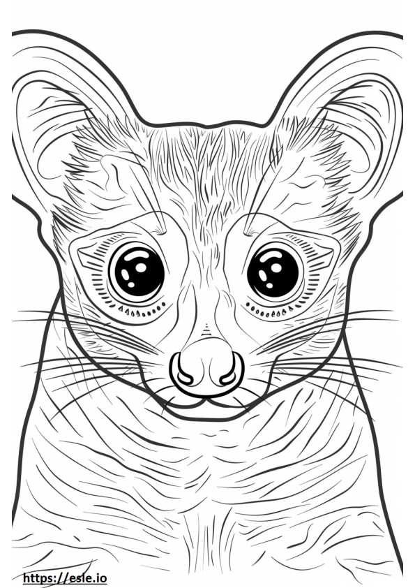 African Palm Civet smile emoji coloring page