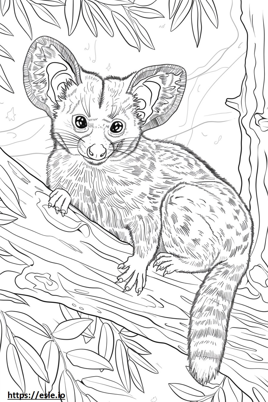 African Palm Civet cartoon coloring page
