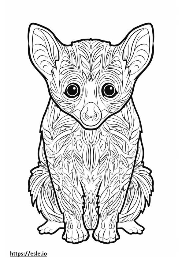 African Palm Civet happy coloring page