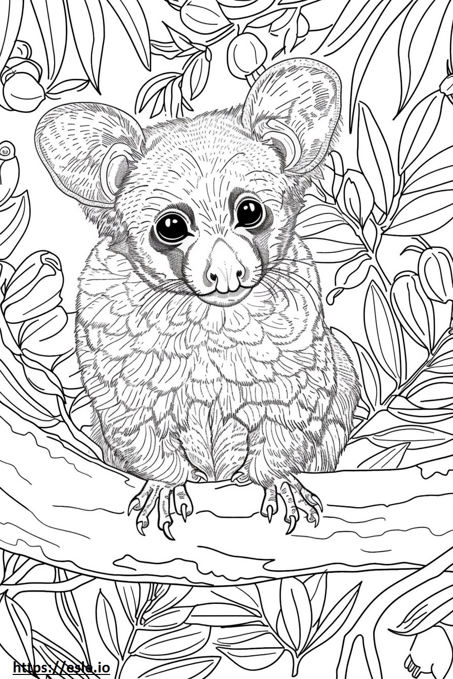 African Palm Civet Friendly coloring page