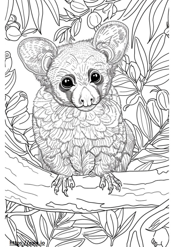 African Palm Civet Friendly coloring page
