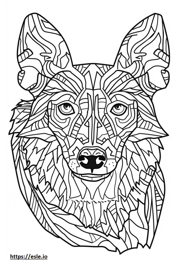 Cara de perro salvaje africano para colorear e imprimir