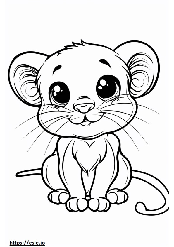 Agouti baby coloring page