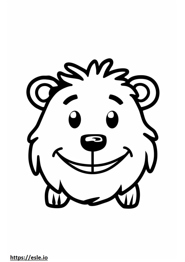 Agouti-Lächeln-Emoji ausmalbild