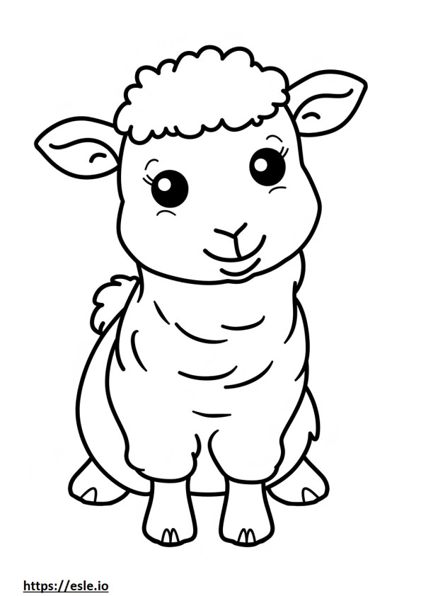 Aidi baby coloring page