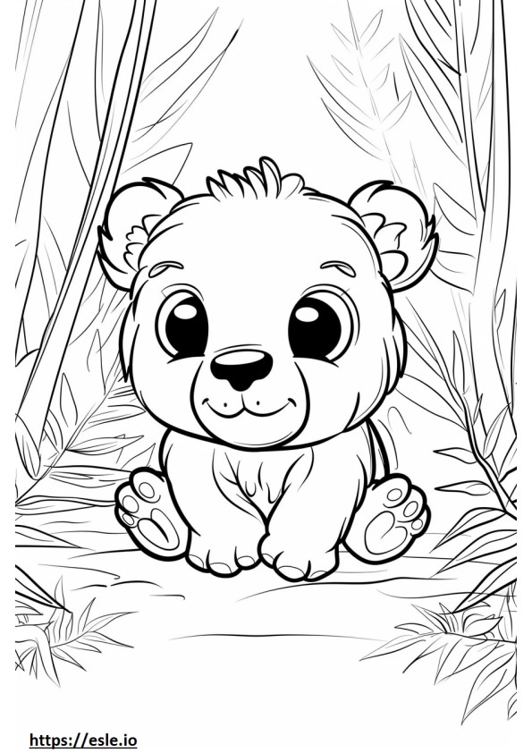 Aidi baby coloring page