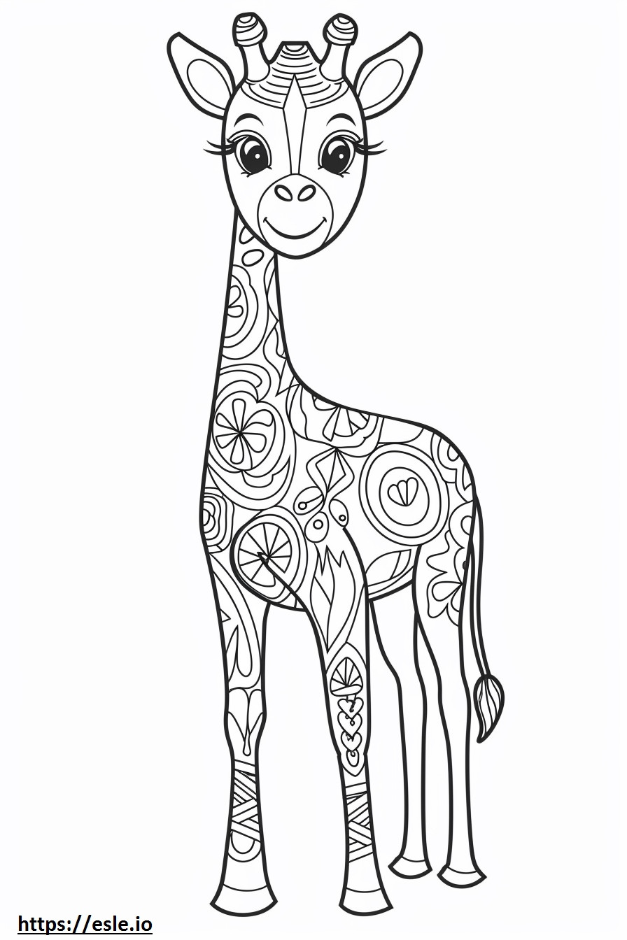 Aidi cute coloring page