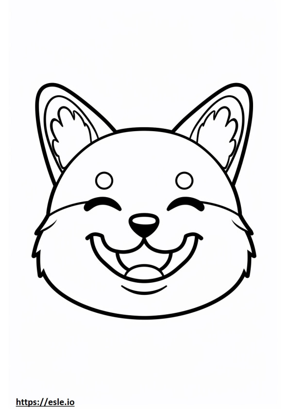 Emoji uśmiechu Ainu kolorowanka