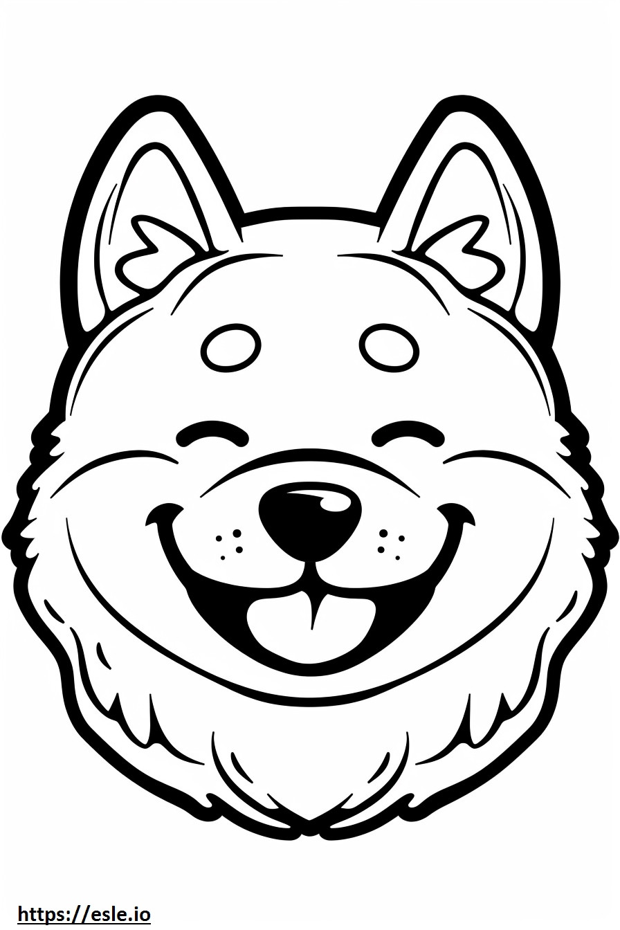 Emoji de sonrisa ainu para colorear e imprimir