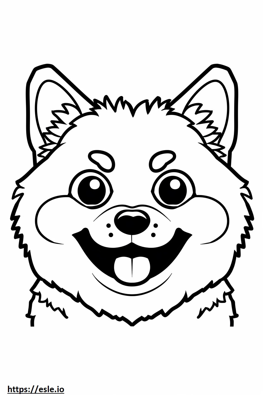 Ainu-glimlach-emoji kleurplaat kleurplaat