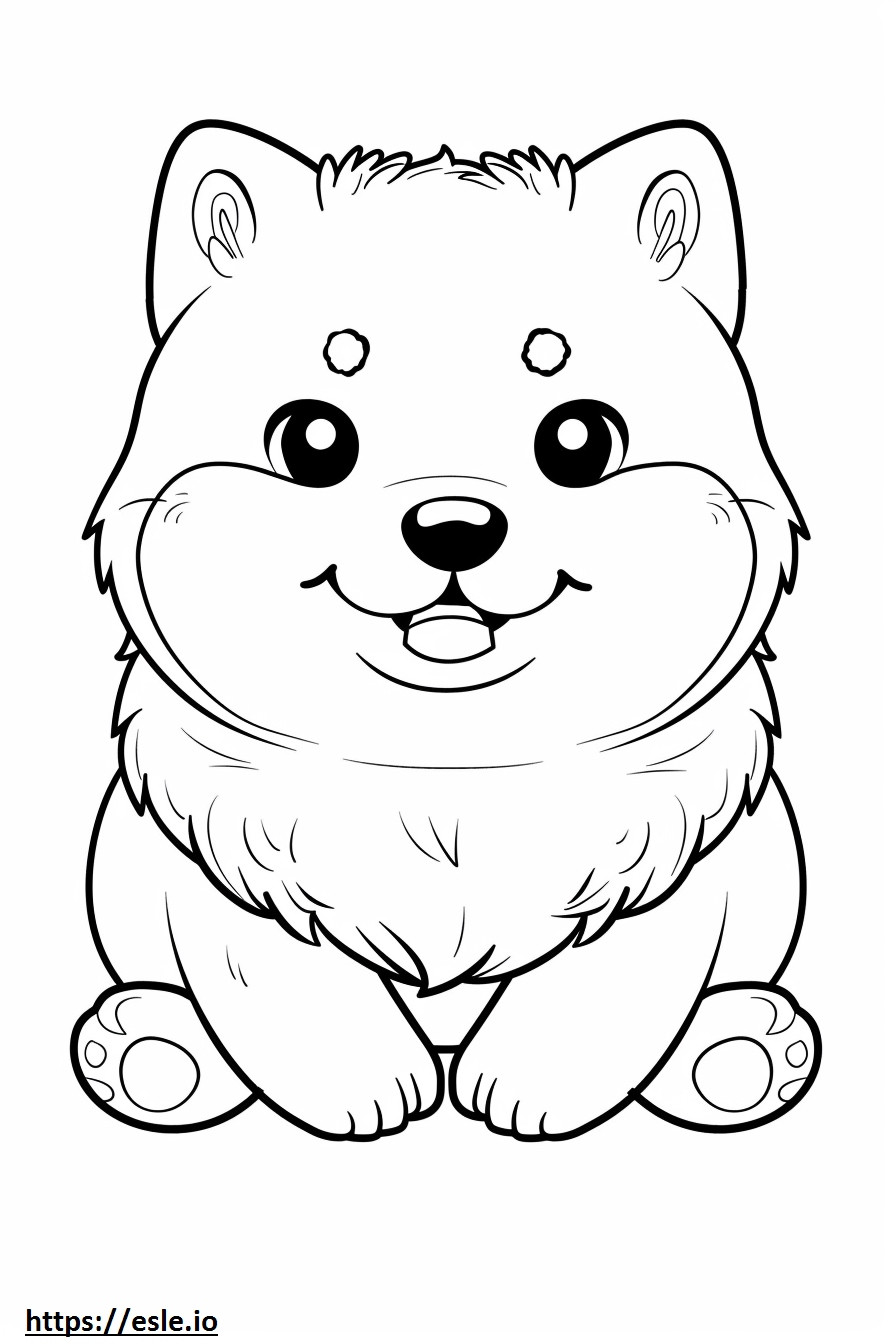 Ainu happy coloring page