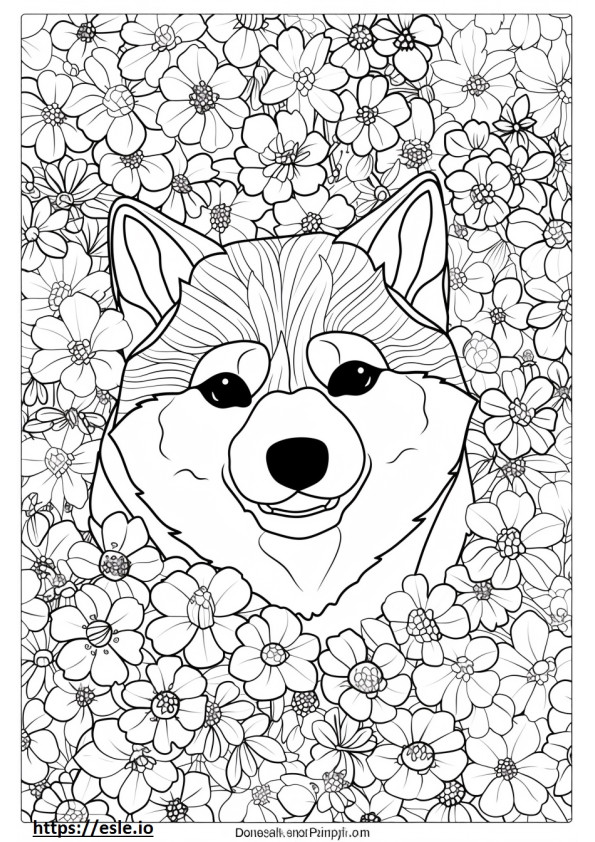 Ainu happy coloring page