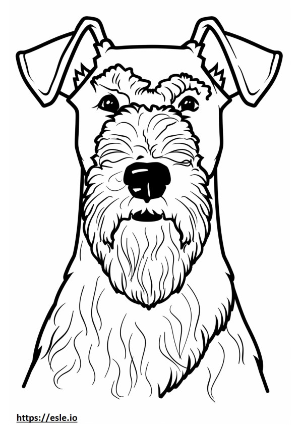 Airedale-Terrier-Gesicht ausmalbild