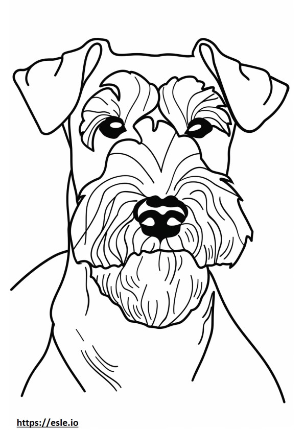Fața de Airedale Terrier de colorat