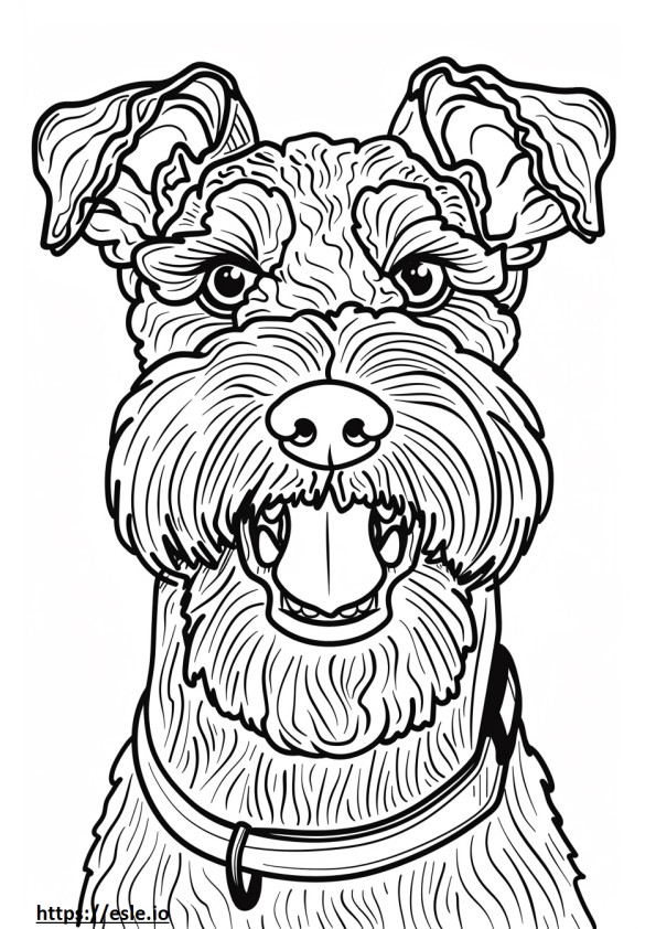 Airedale-Terrier-Lächeln-Emoji ausmalbild