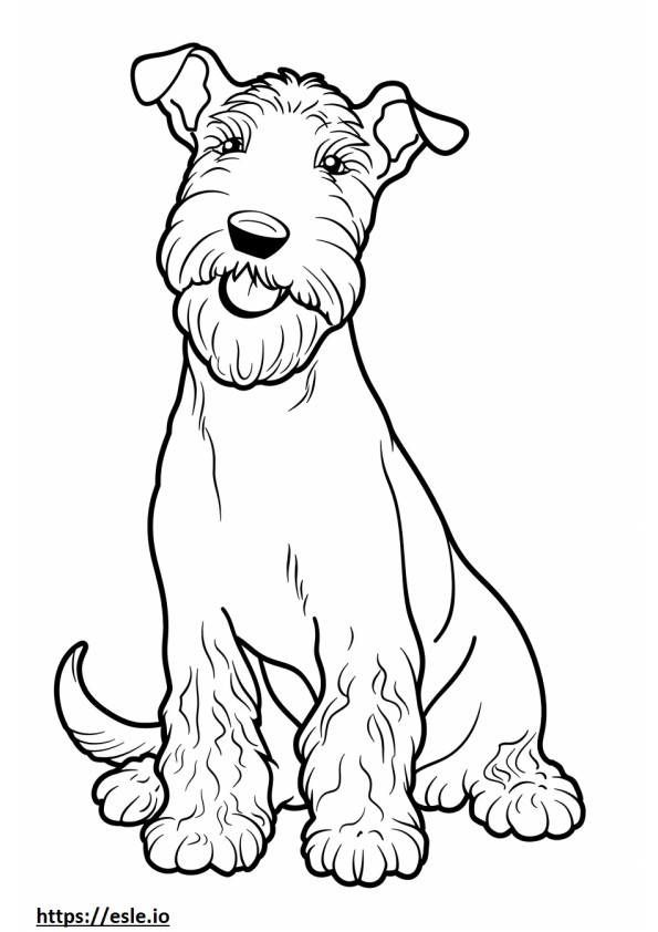 Emoji de sorriso de Airedale Terrier para colorir